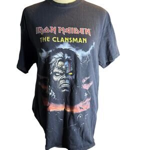 Iron Maiden The Clansman Graphic Heavy Metal Band Tee, Black, Size Large
